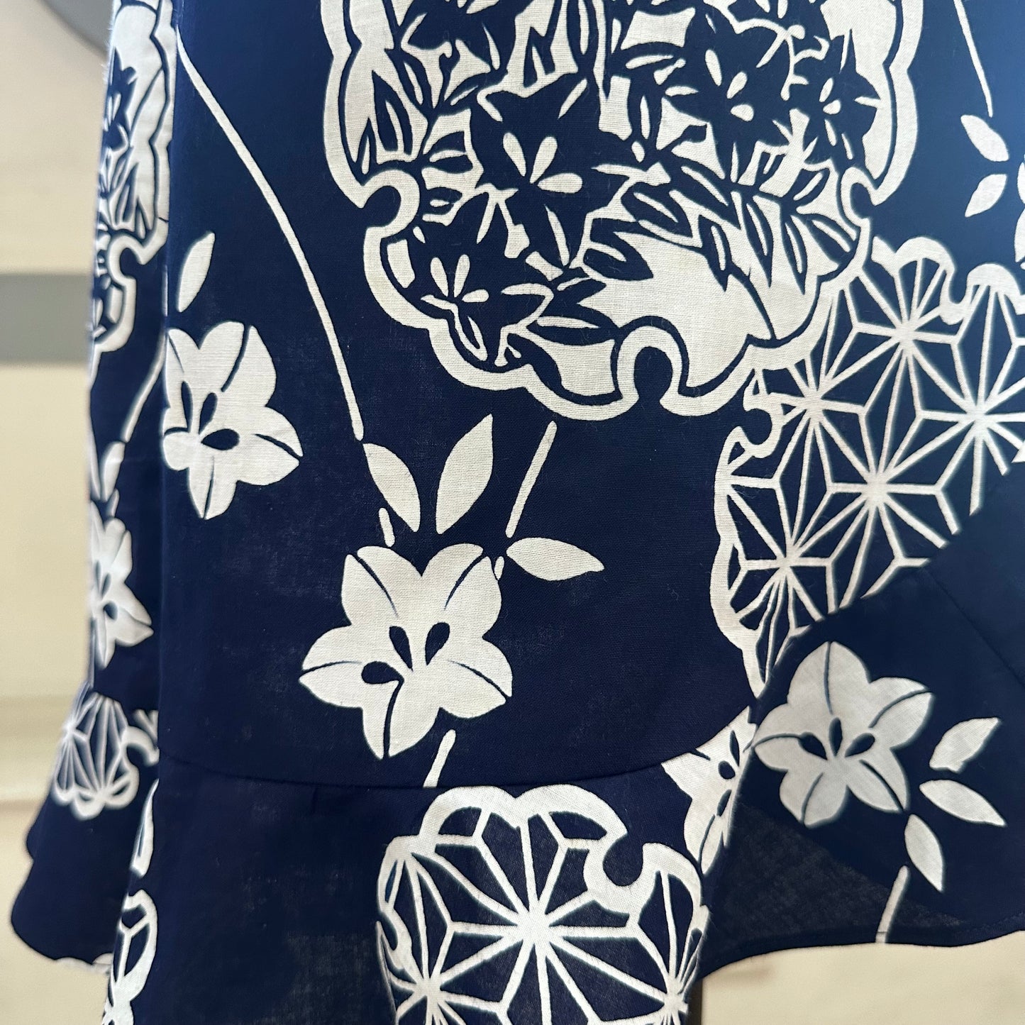 Cotton Kimono wrap dress, Yukata 浴衣, Handcrafted, Upcycled, #sold1