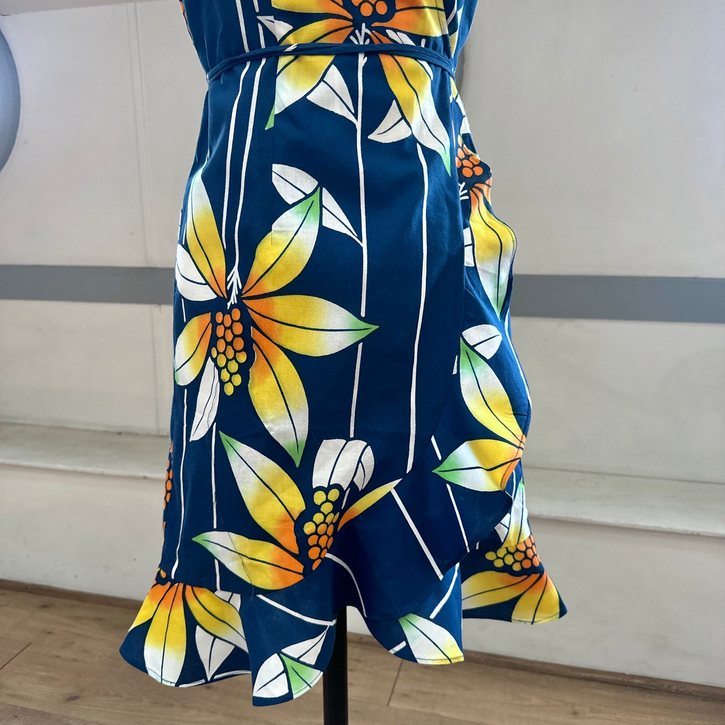 Cotton Kimono wrap dress, Yukata 浴衣, Handcrafted, Upcycled, #sold2