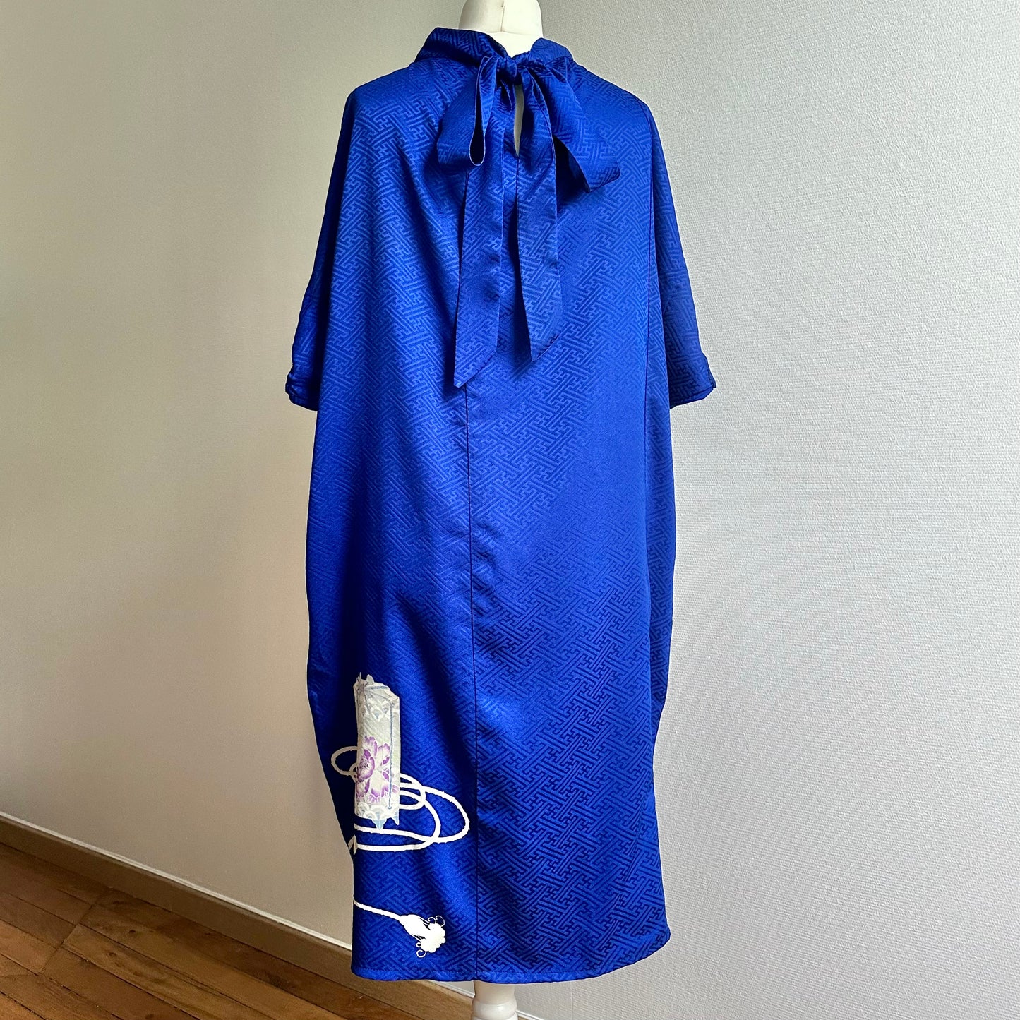 Kimono robe en soie, style Kaftan, taille unique, Houmongi 訪問着  #pre30