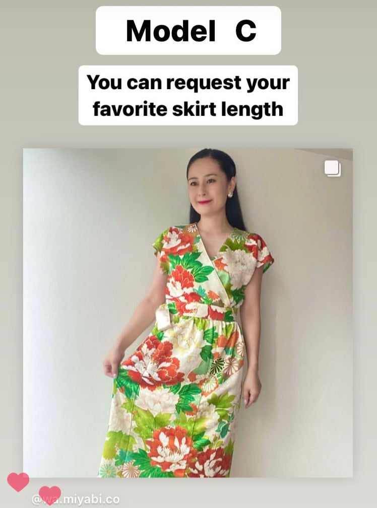 Reserved for Katherine : Kimono fabric for custom dress order, fabric #100