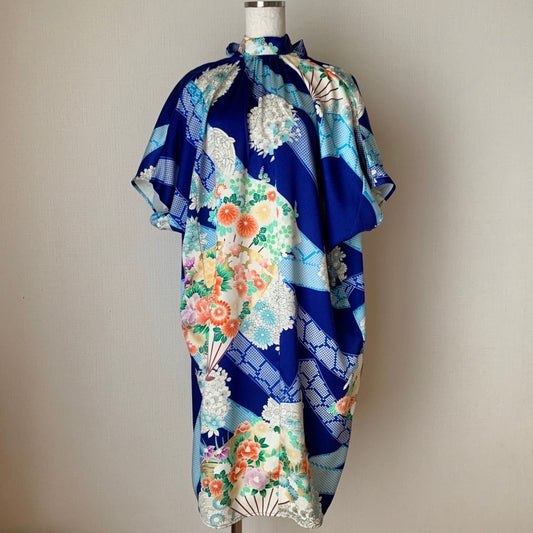 Kimono robe en soie, style Kaftan, taille unique, Furisodde 振袖 #pre66