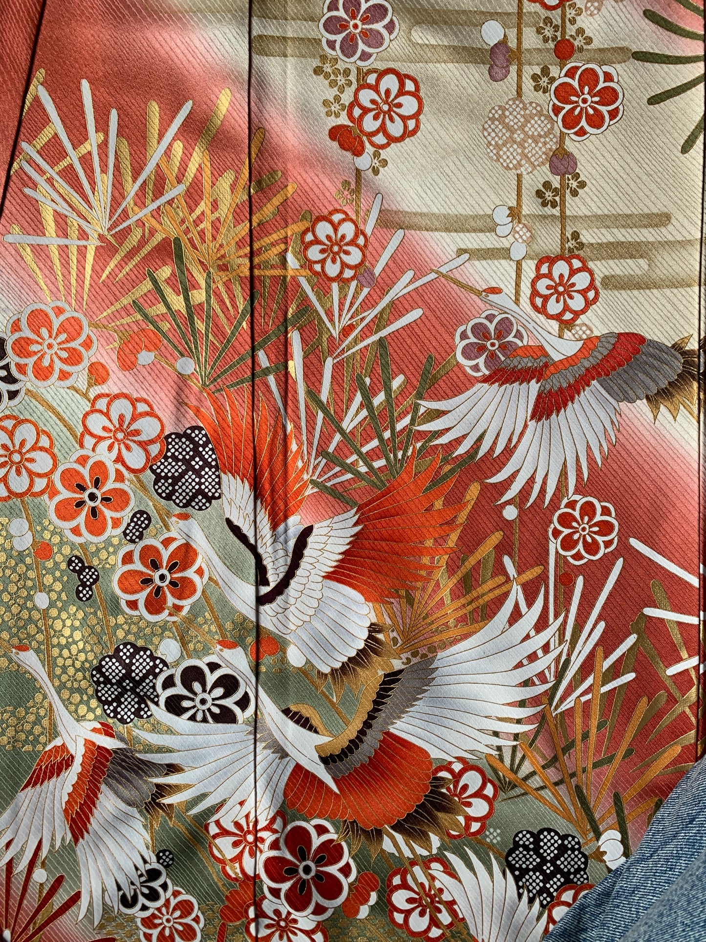 Kimono fabric for custom dress order, fabric#174