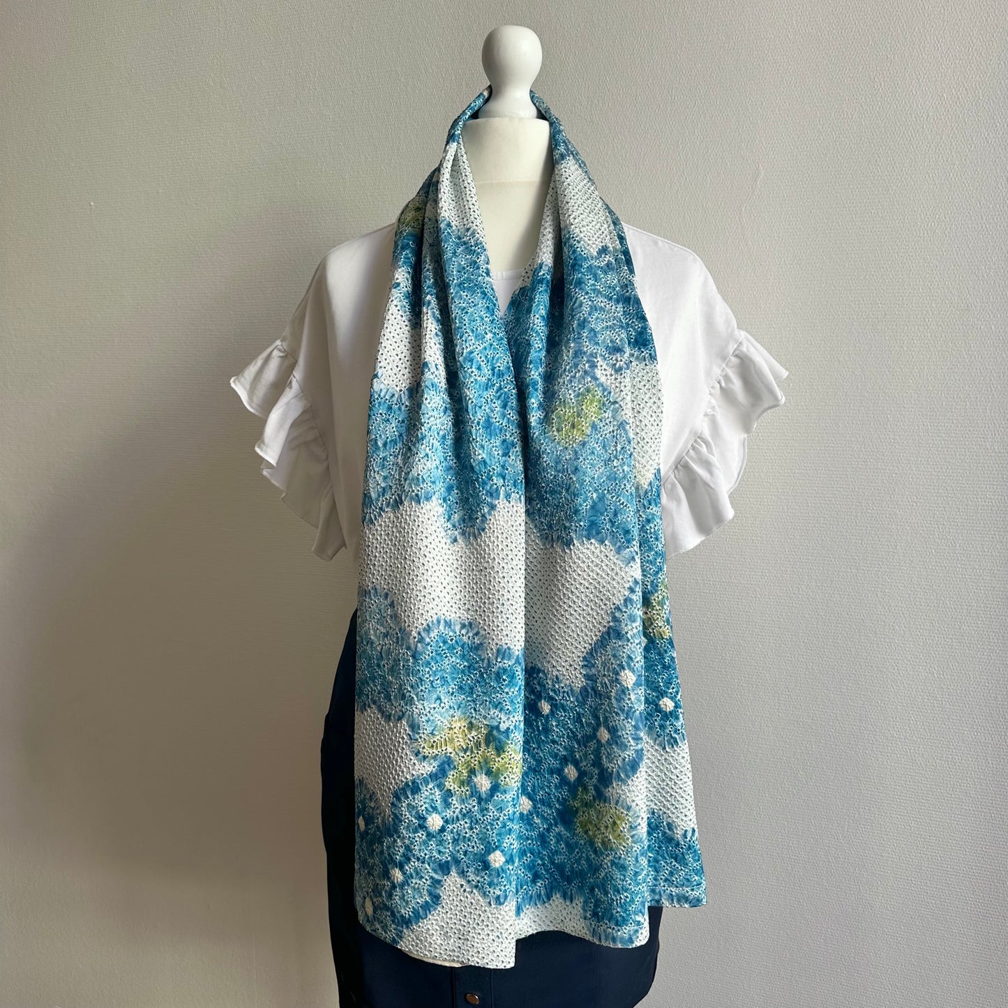 3 ways Silk Kimono scarf, Tax and Shipping fee included Handcrafted, Upcycled, #2118