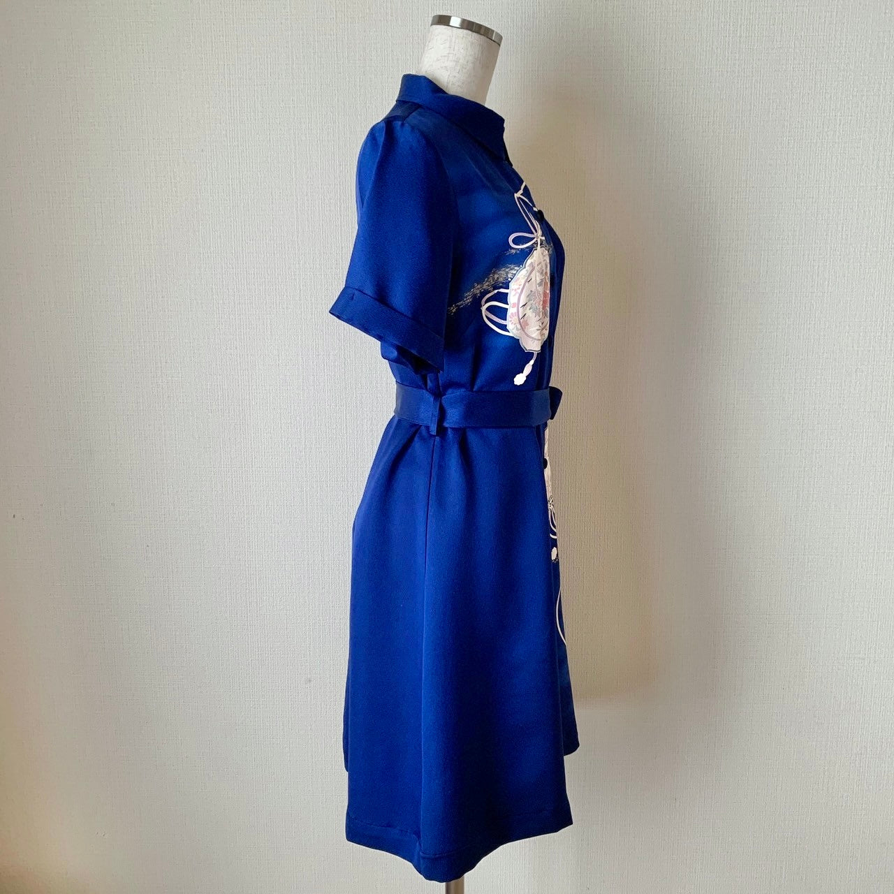 Silk Kimono dress, Houmongi 訪問着, hand crafted, Upcycled, #pre65