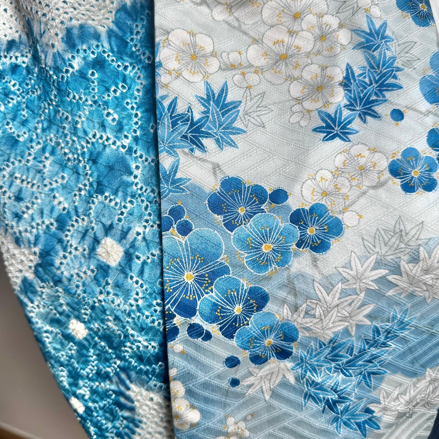 Infinity silk Kimono scarf, Handcrafted, Upcycled, #2083