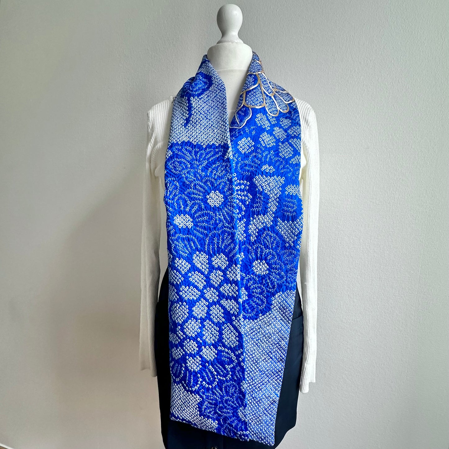 Silk Kimono scarf, Handcrafted, Upcycled, #2060