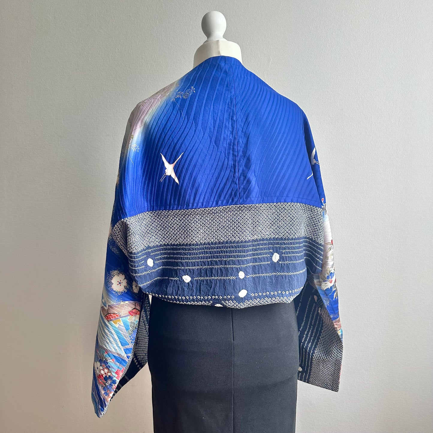 3 ways Silk Kimono scarf, Tax and Shipping fee included Handcrafted, Upcycled, #2128