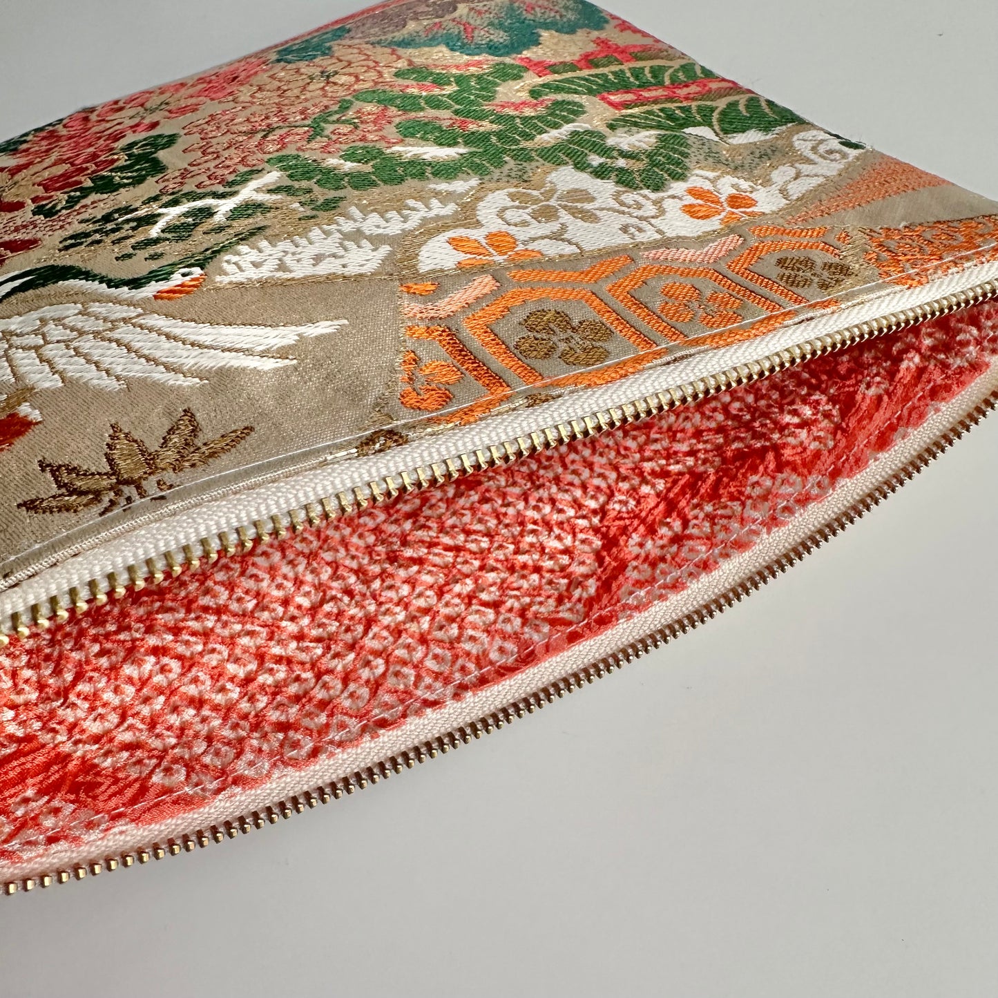 Pochette Obi en soie, fabriquée à la main, recyclée, #3032