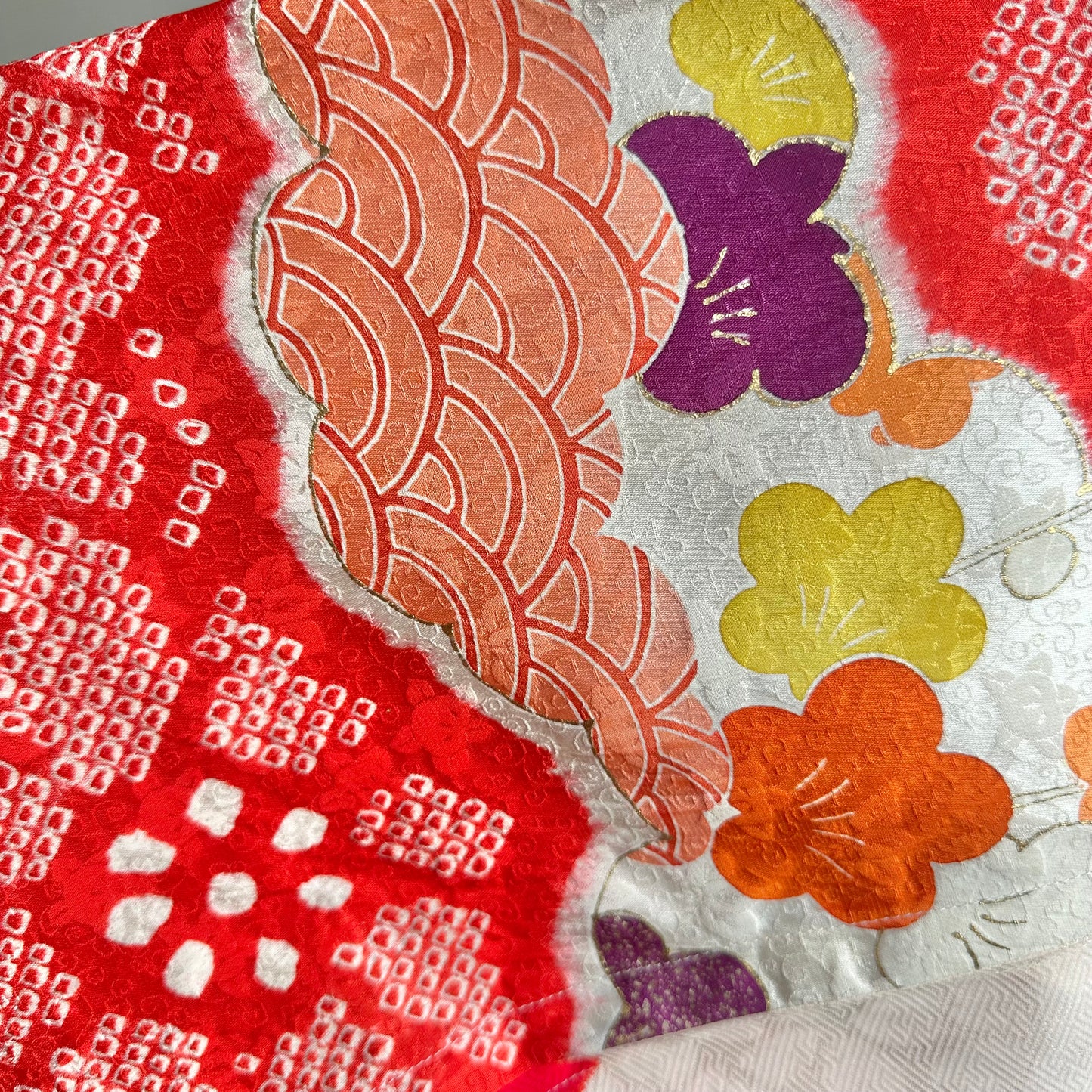 3 ways Silk Kimono scarf, Tax and Shipping fee included Handcrafted, Upcycled, #2129