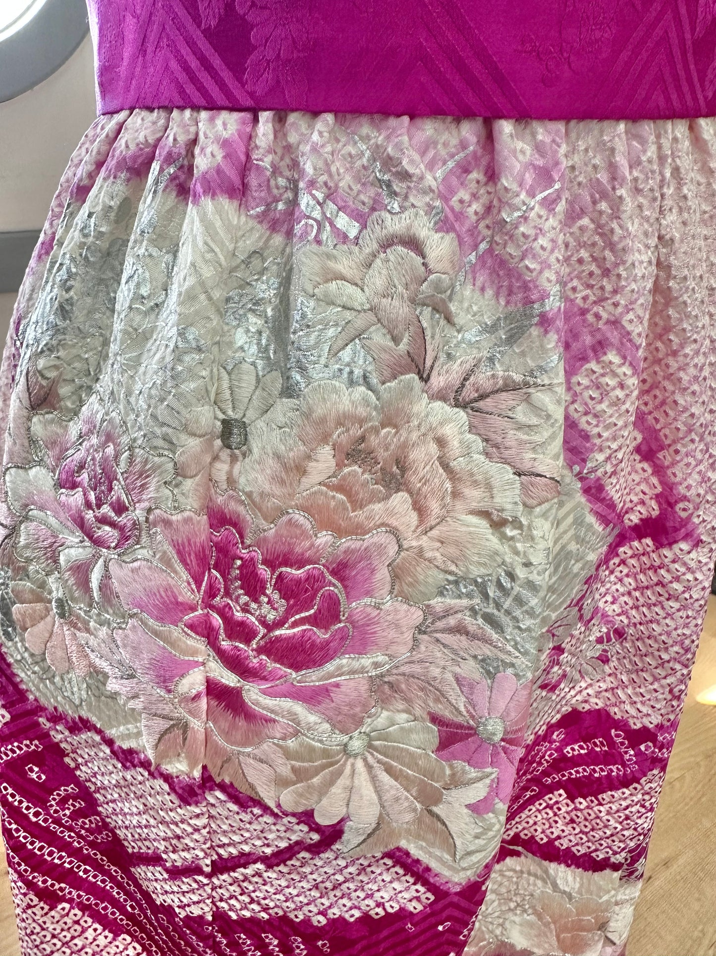 Silk Kimono dress, Furisode 振袖, Handcrafted, Upcyced #pre Furisode2