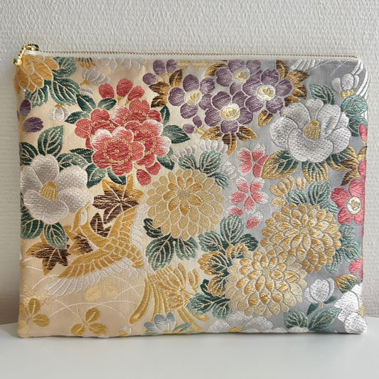 Pochette Obi en soie, fabriquée à la main, recyclée, #3033