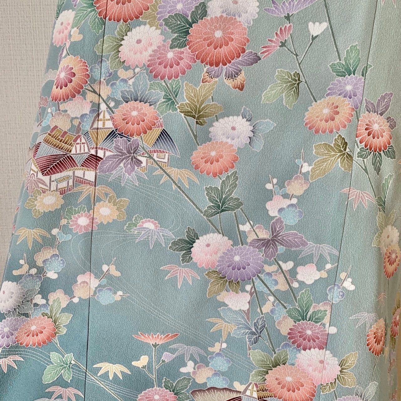 Kimono robe,Houmongi 訪問着, avec le motif de fleurs  #pre62