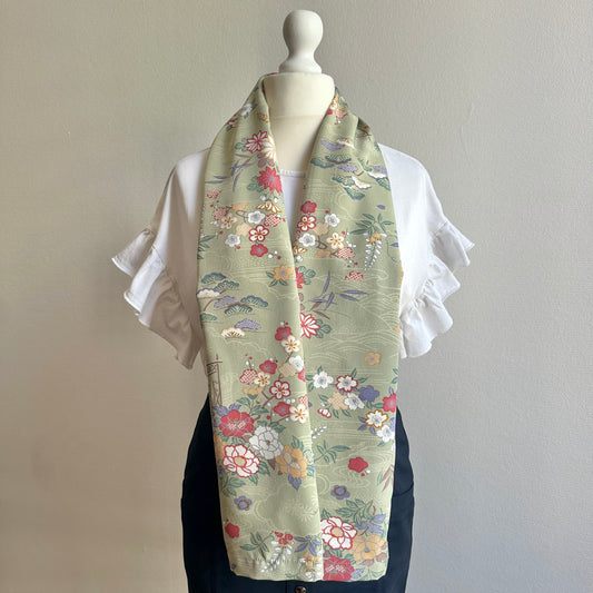 3 ways Silk Kimono scarf, Tax and Shipping fee included Handcrafted, Upcycled, #2120