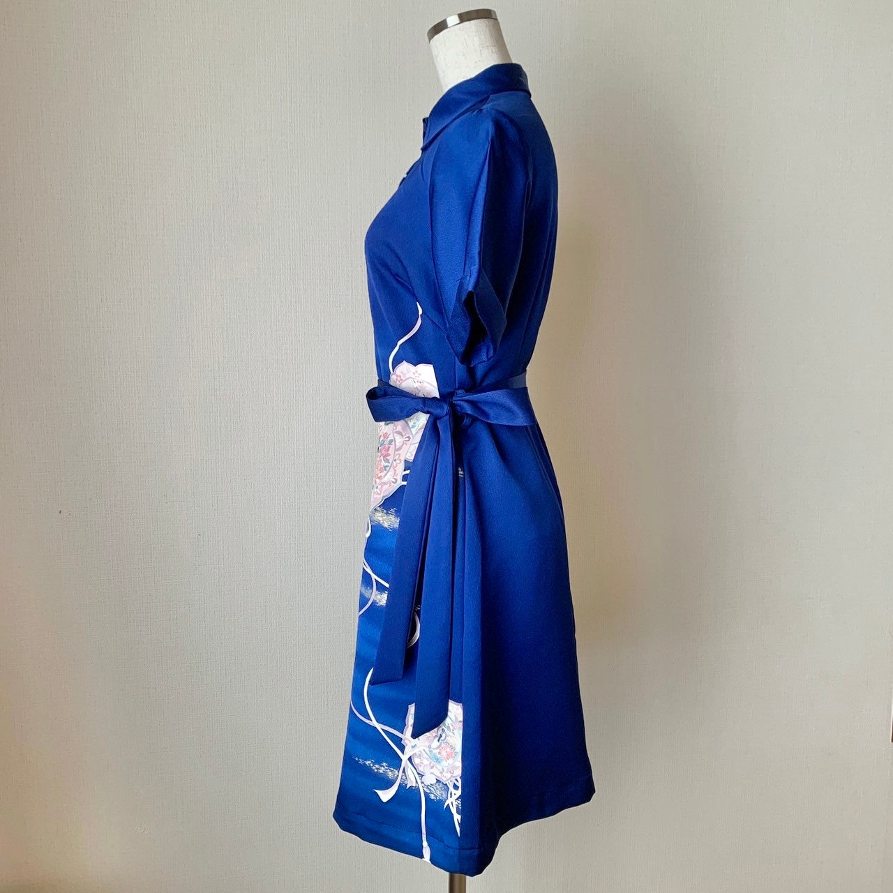 Silk Kimono dress, Houmongi 訪問着, hand crafted, Upcycled, #pre65