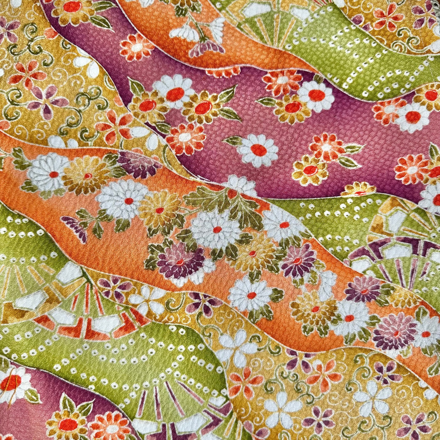 3 ways Silk Kimono scarf, Tax and Shipping fee included Handcrafted, Upcycled, #2131