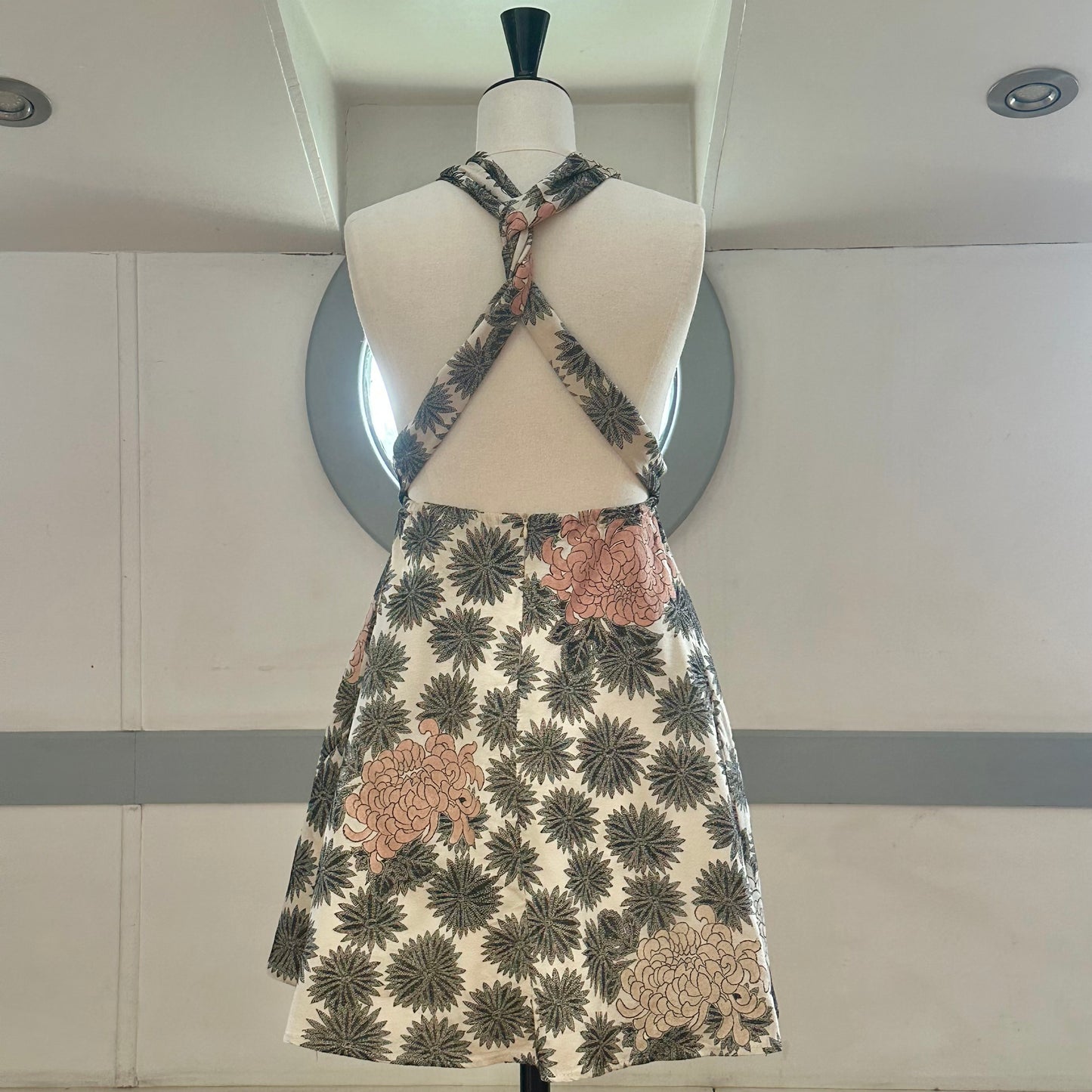 Silk Kimono dress, Komon 小紋, Handcrafted, Upcyced, Majorika