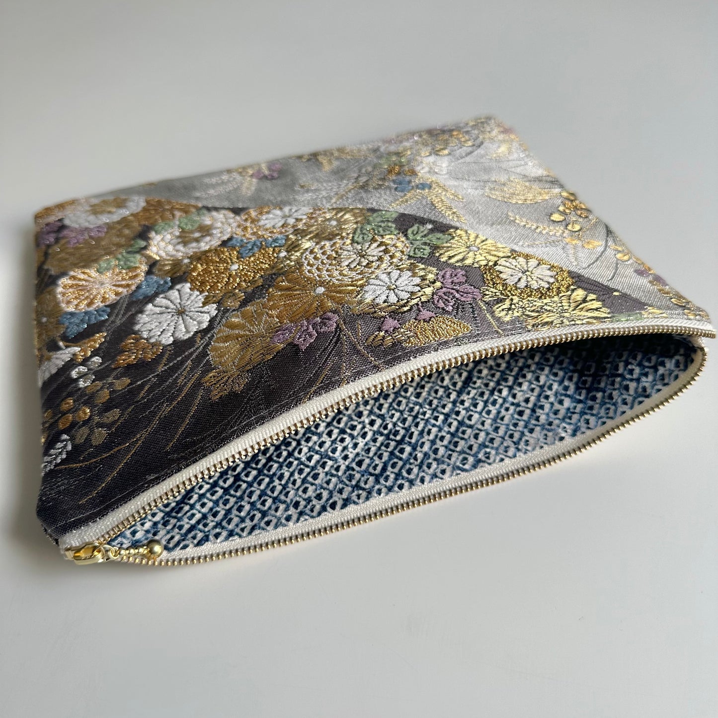 Pochette Obi en soie, fabriquée à la main, recyclée, #3034