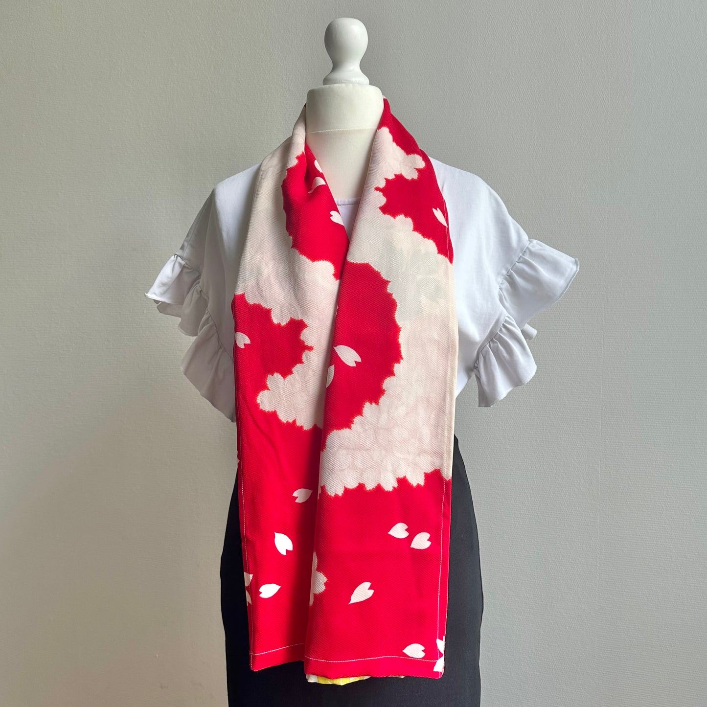 3 ways Silk Kimono scarf, Tax and Shipping fee included Handcrafted, Upcycled, #2129