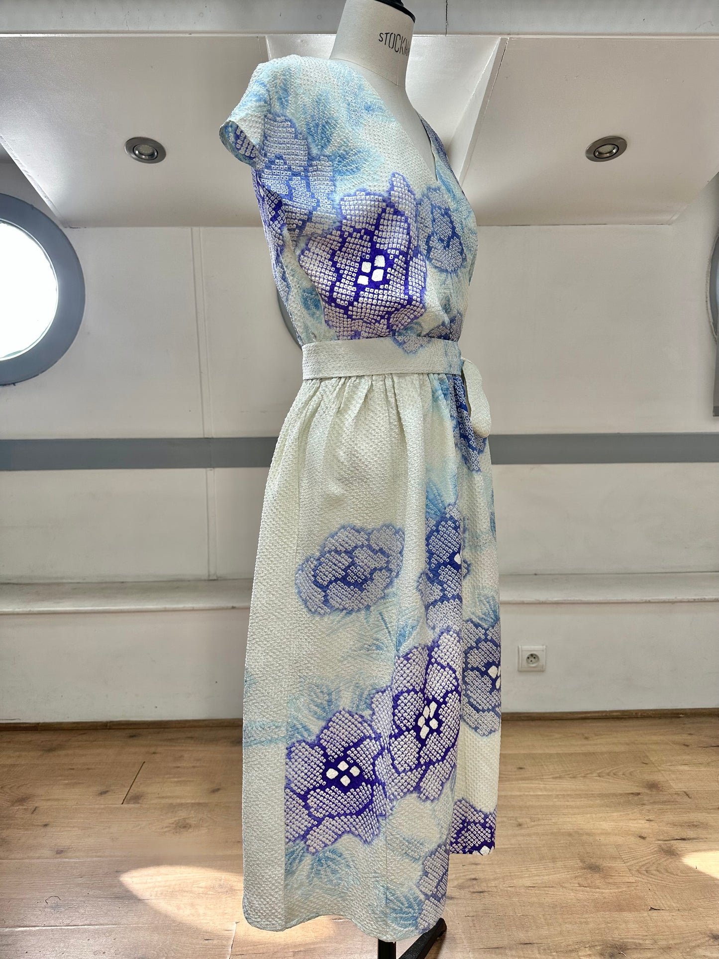 Silk Kimono dress, Furisode 振袖, Handcrafted, Upcyced #pre Furisode3