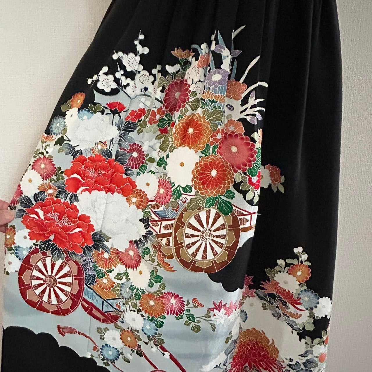 Silk Kimono dress, Tomesode 留袖, hand crafted, Upcycled, #pre34