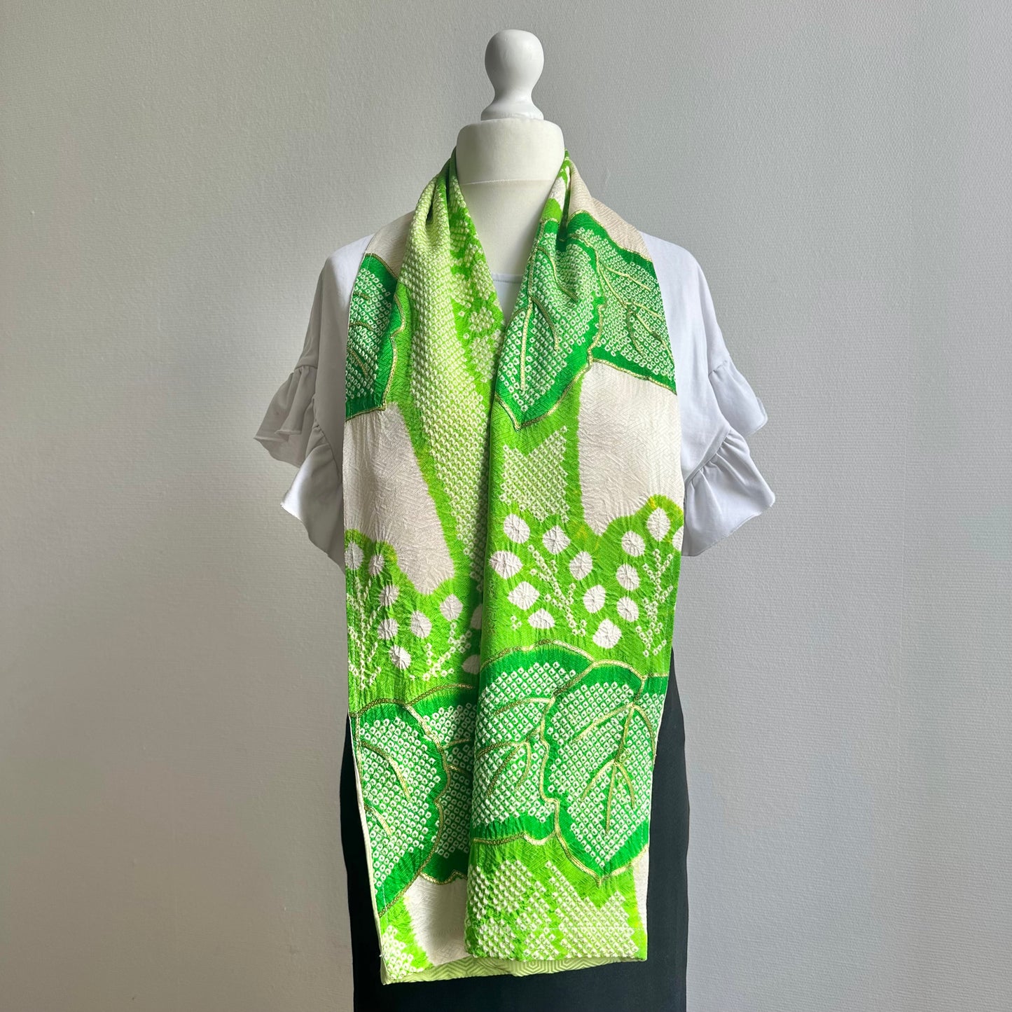 3 ways Silk Kimono scarf, Tax and Shipping fee included Handcrafted, Upcycled, #2130