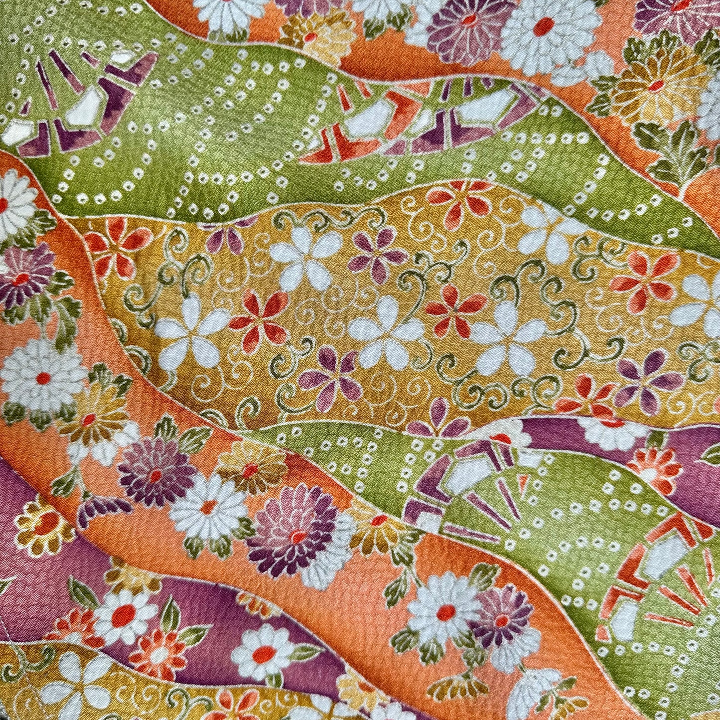 3 ways Silk Kimono scarf, Tax and Shipping fee included Handcrafted, Upcycled, #2131