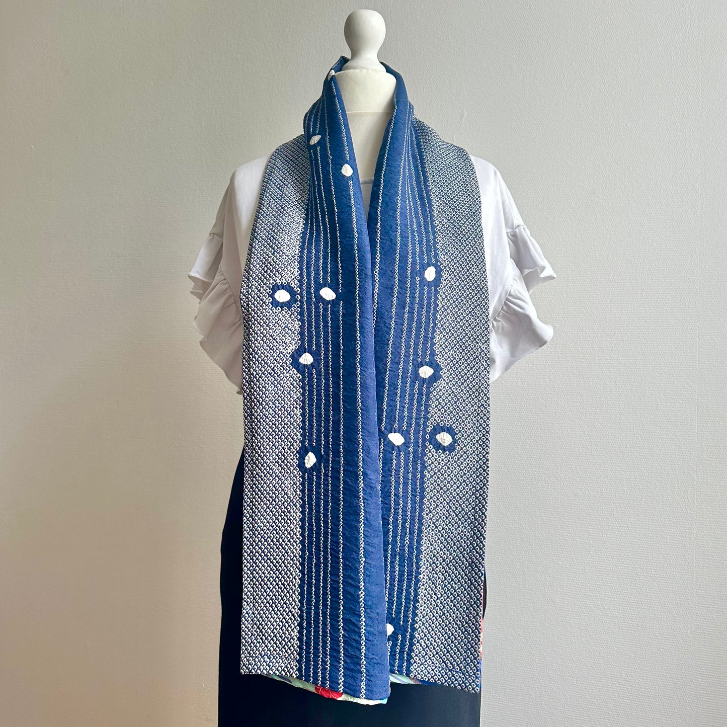 3 ways Silk Kimono scarf, Tax and Shipping fee included Handcrafted, Upcycled, #2128