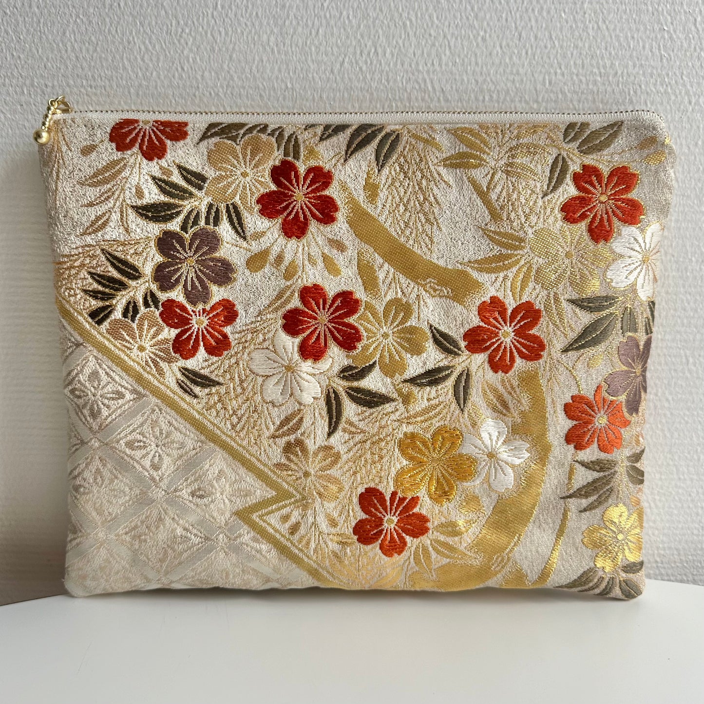 Pochette Obi en soie, fabriquée à la main, recyclée, #3030