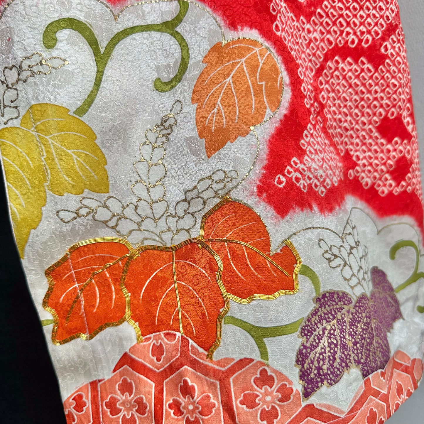 3 ways Silk Kimono scarf, Tax and Shipping fee included Handcrafted, Upcycled, #2129