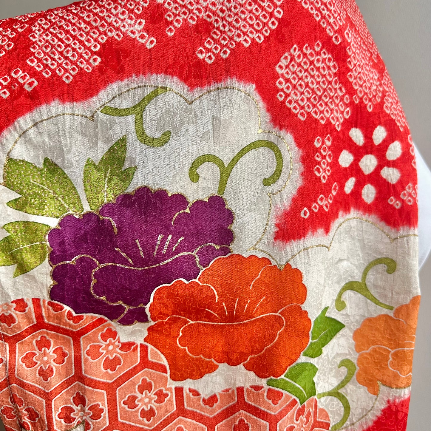 3 ways Silk Kimono scarf, Tax and Shipping fee included Handcrafted, Upcycled, #2129