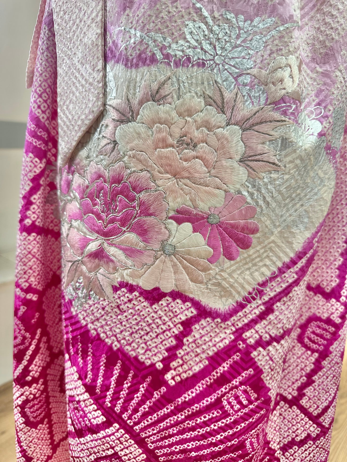 Silk Kimono dress, Furisode 振袖, Handcrafted, Upcyced #pre Furisode2