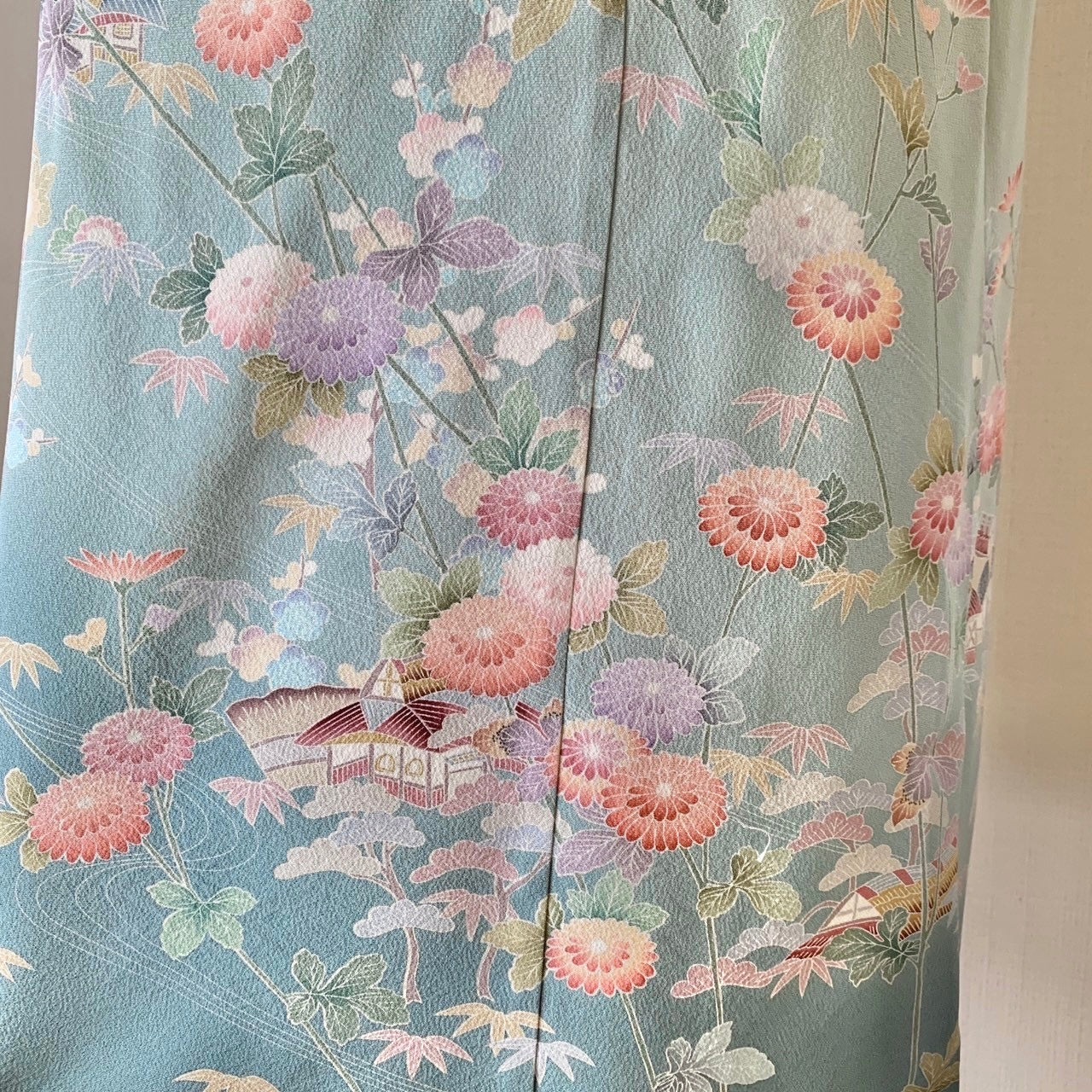 Kimono robe,Houmongi 訪問着, avec le motif de fleurs  #pre62