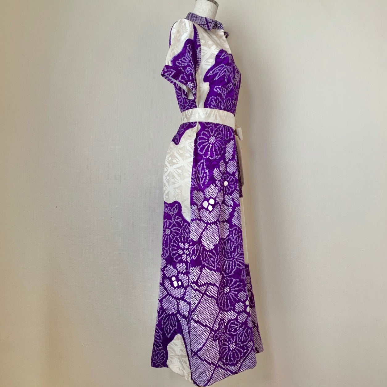 Silk Kimono dress,  Furisode 振袖, hand crafted, Upcycled, #pre74