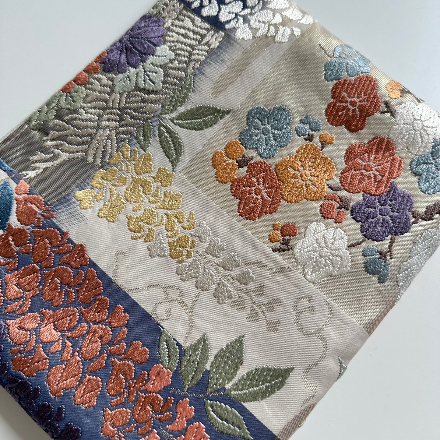 Pochette Obi en soie, fabriquée à la main, recyclée, #3031