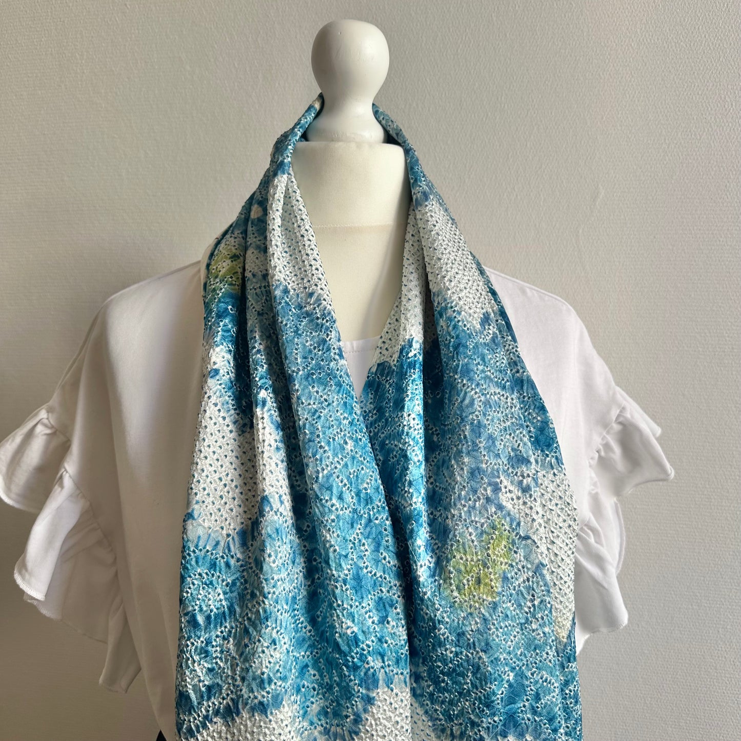 3 ways Silk Kimono scarf, Tax and Shipping fee included Handcrafted, Upcycled, #2118