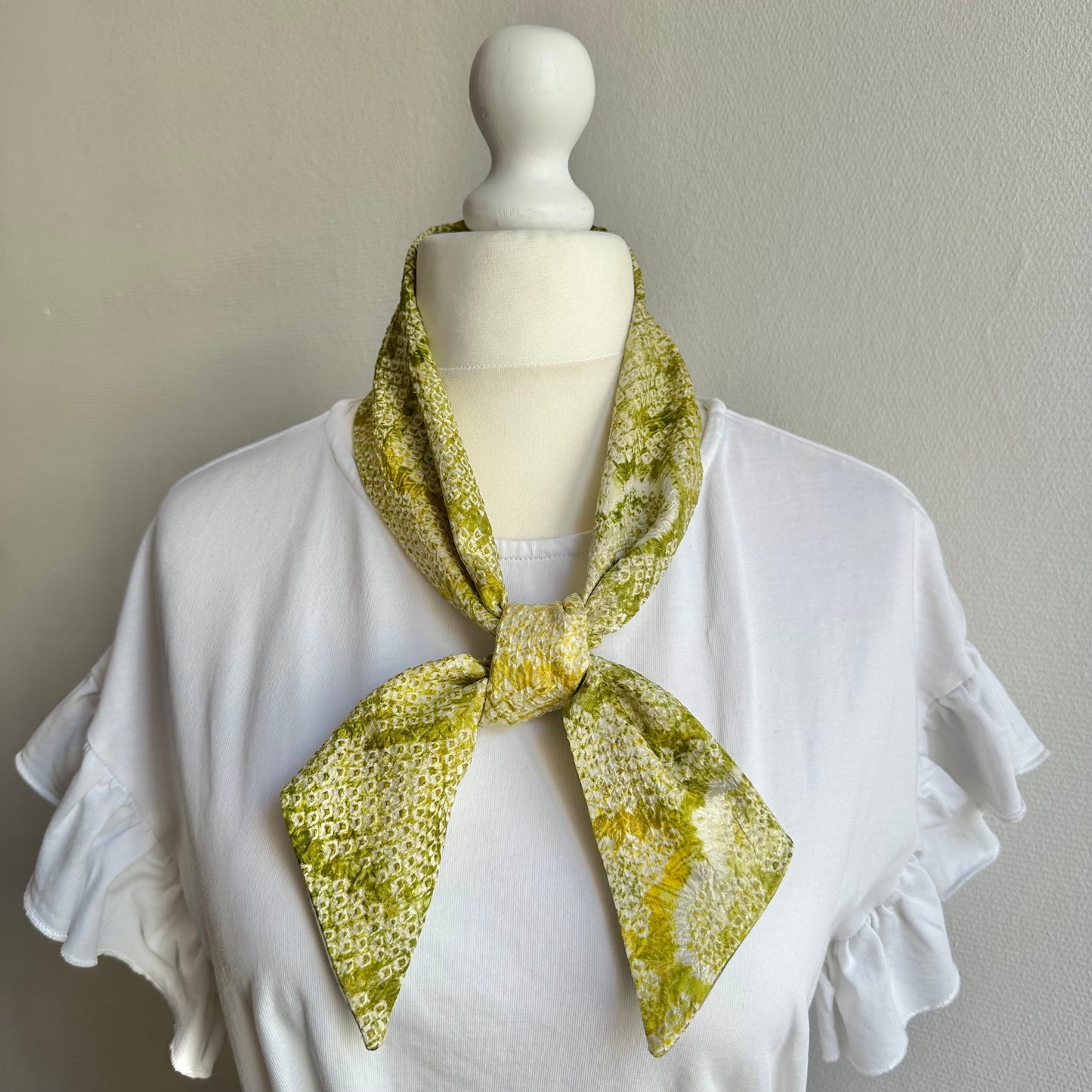 Mini Silk Kimono scarf, Handcrafted, Upcycled, #2125