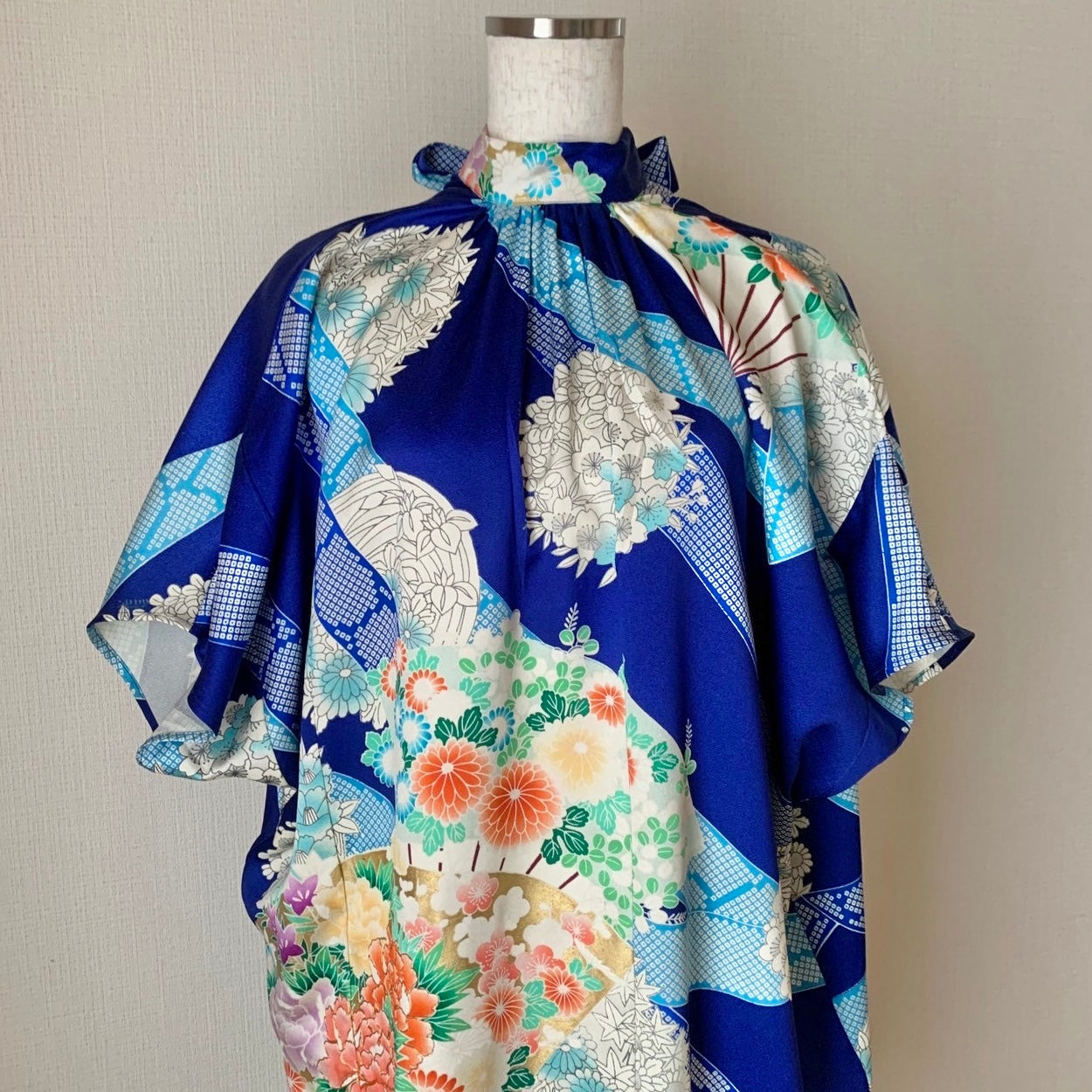 Kimono robe en soie, style Kaftan, taille unique, Furisodde 振袖 #pre66