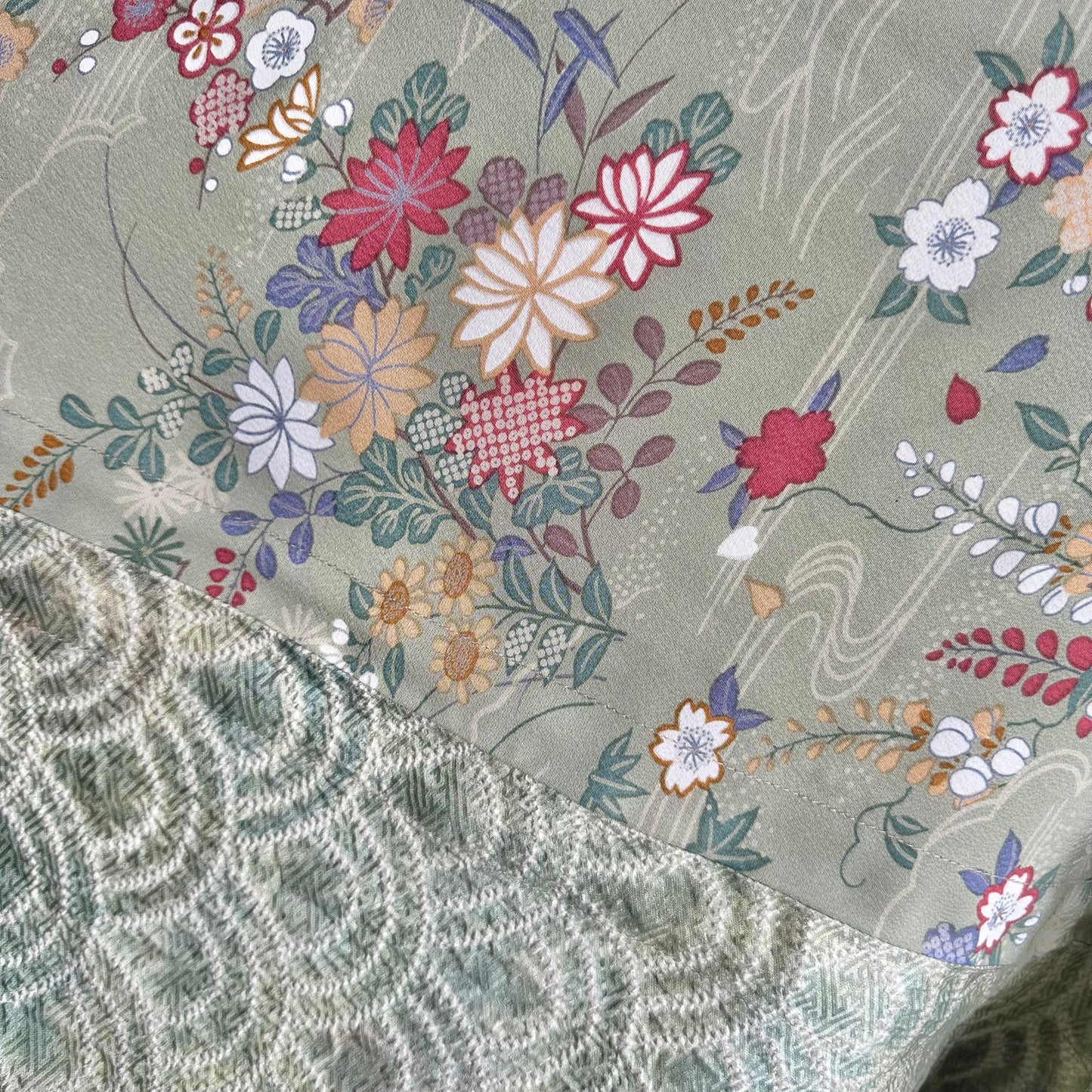 3 ways Silk Kimono scarf, Tax and Shipping fee included Handcrafted, Upcycled, #2132