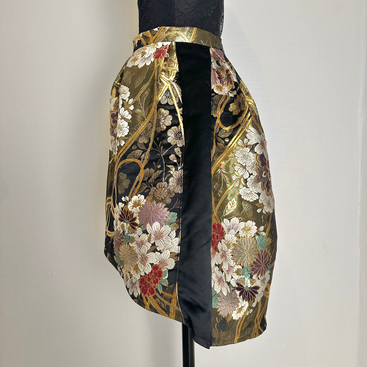 Silk Vintage Obi skirt, Handcrafted, Upcycled