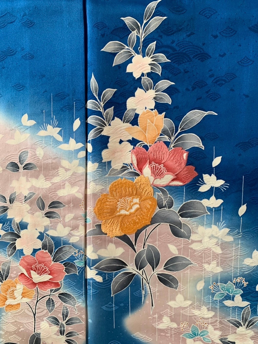 Kimono fabric for custom dress order, fabric#149 Houmongi 訪問着