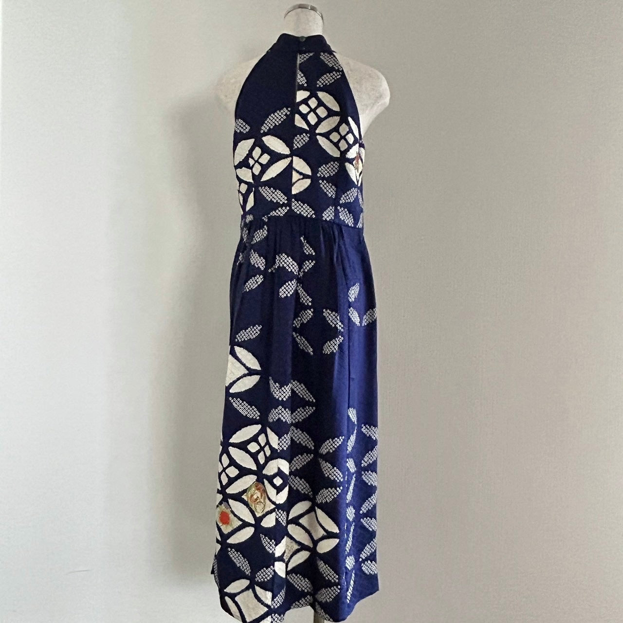 Silk Kimono dress, Houmongi 訪問着, hand crafted, Upcycled, #pre31
