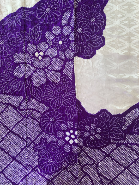 Kimono fabric for custom dress order, fabric #110purple