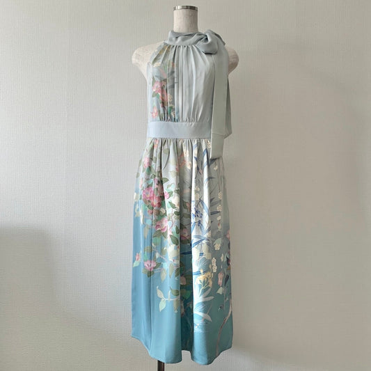 Silk Kimono dress, Houmongi 訪問着, hand crafted, Upcycled, #pre49