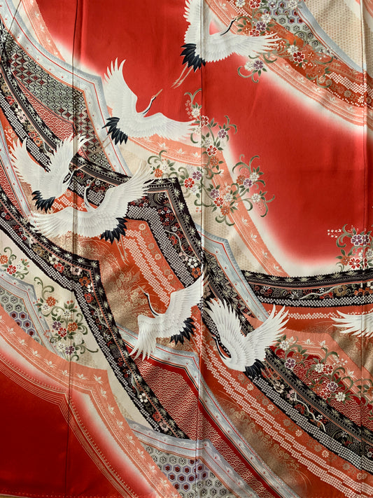 Kimono fabric for custom dress order, fabric#118 Furisode (振袖)