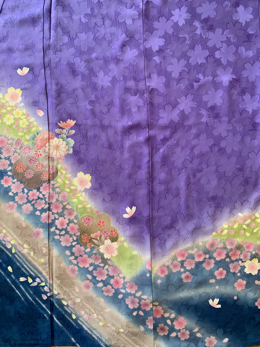 Kimono fabric for custom dress order, fabric#119 , Furisode(振袖)