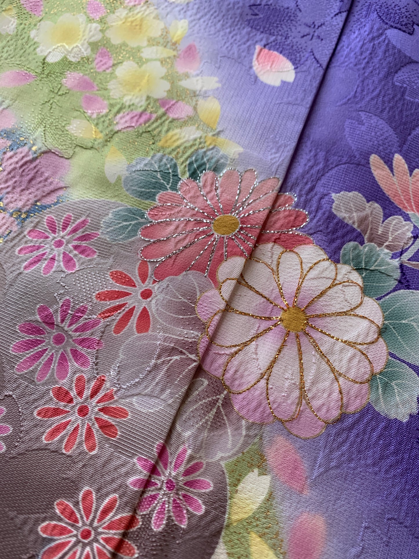 Kimono fabric for custom dress order, fabric#119 , Furisode(振袖)