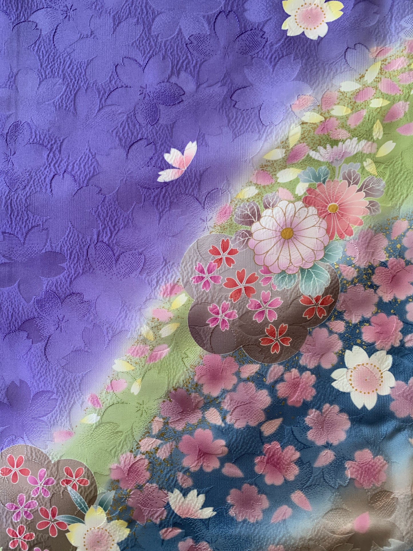 Kimono fabric for custom dress order, fabric#119 , Furisode(振袖)