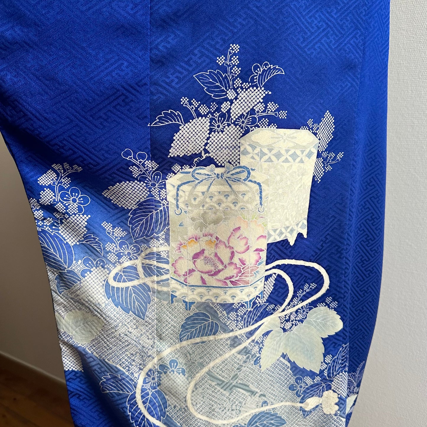 Silk Kimono dress, Kaftan style, one size, Houmongi 訪問着, hand crafted, Upcycled, #pre30
