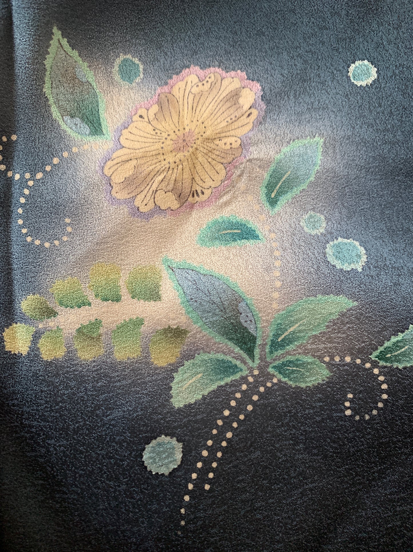 Kimono fabric for custom dress order, fabric#130 Tsujigahana(辻が花)