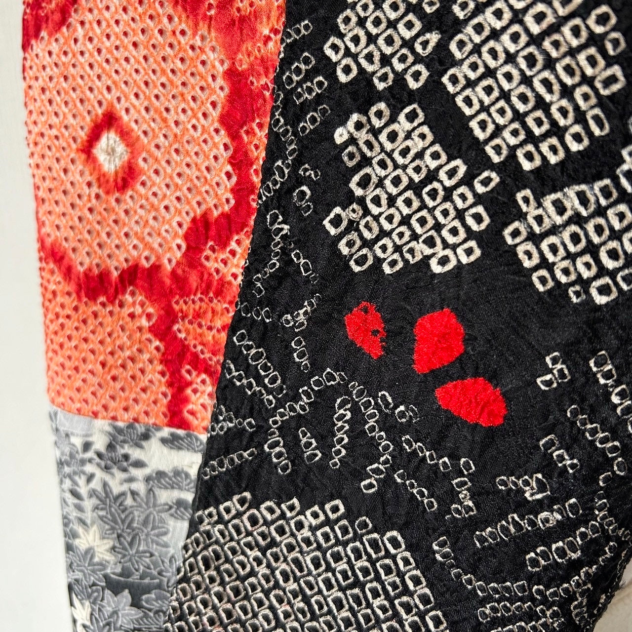 Infinity silk Kimono scarf, Handcrafted, Upcycled, #2046